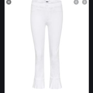 Paige white crop skinny jeans